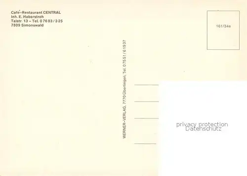 Simonswald_Simonswaeldertal Cafe Restaurant Central 