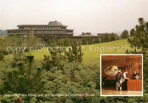 Bethel_Selters_Taunus Verwaltungsgebaeude mit Haupteingang und Anmeldung Bethel_Selters_Taunus