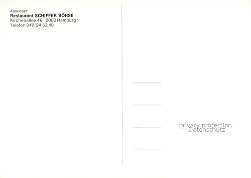 Hamburg Restaurant Schiffer Boerse Hamburg