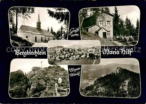 Lam_Oberpfalz Bergkirchlein Maria Hilf Berggasthaus Zur Rast Gipfelkreuz Lam_Oberpfalz