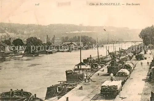 AK / Ansichtskarte Blosseville Bon Secours Port Bateaux Blosseville