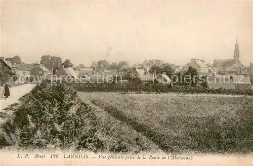 AK / Ansichtskarte Lannilis Vue generale prise de la Route de l Aberwrach Lannilis