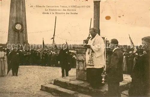 AK / Ansichtskarte Riec sur Belon Fetes du Fete du Consortium Breton Benediction des Menhirs eleves a la memoire des Bardes Riec sur Belon