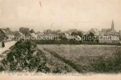 AK / Ansichtskarte Lannilis Vue generale prise de la Route de l Aberwrach Lannilis