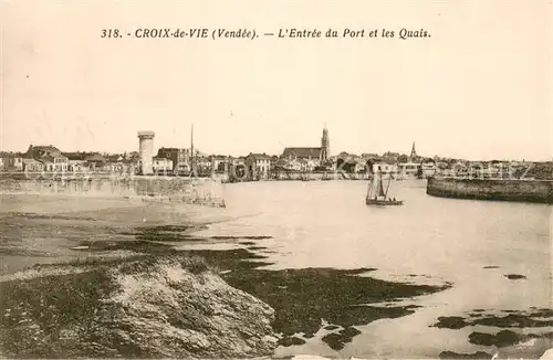 AK / Ansichtskarte Croix_de_Vie_Vendee Entree du port et les quais Croix_de_Vie_Vendee