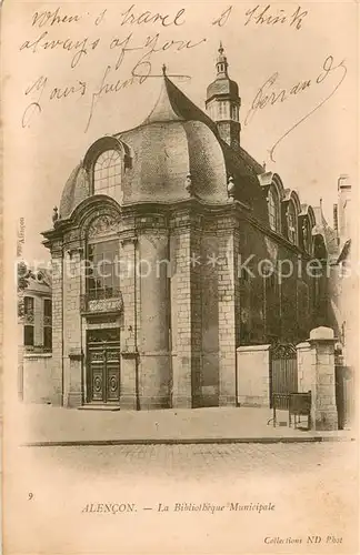 AK / Ansichtskarte Alencon La Bibliotheque Municipale Alencon