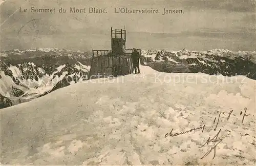 AK / Ansichtskarte Mont_Blanc Observatoire Jansen au sommet Alpes Mont_Blanc