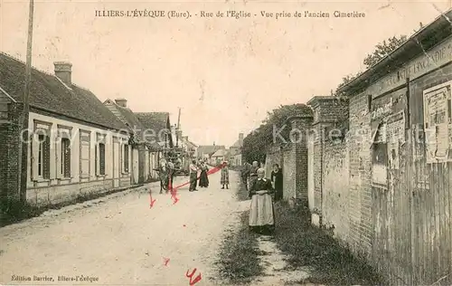 AK / Ansichtskarte Illiers l_Eveque Rue de l Eglise vue prise de l ancien cimetiere Illiers l Eveque