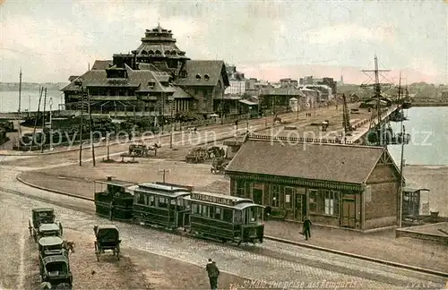 AK / Ansichtskarte Saint Malo_35 Vue prise des remparts Tram Port 
