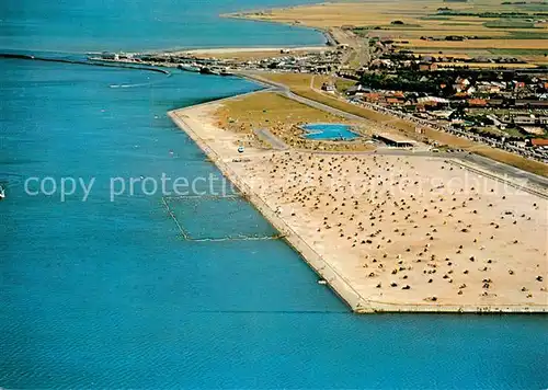 AK / Ansichtskarte Norddeich_Ostfriesland Badestrand Fliegeraufnahme Norddeich_Ostfriesland