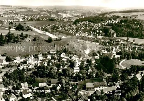 AK / Ansichtskarte Herrlingen Blick ins Blautal Fliegeraufnahme Herrlingen