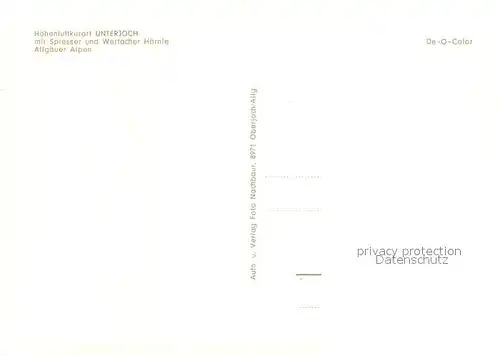 AK / Ansichtskarte Unterjoch mit Spiesser und Wertacher Hoernle Fliegeraufnahme Unterjoch