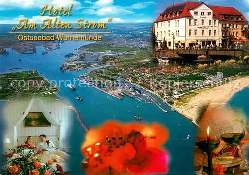 AK / Ansichtskarte Warnemuende_Ostseebad Hotel am Alten Strom Panorama Warnemuende_Ostseebad