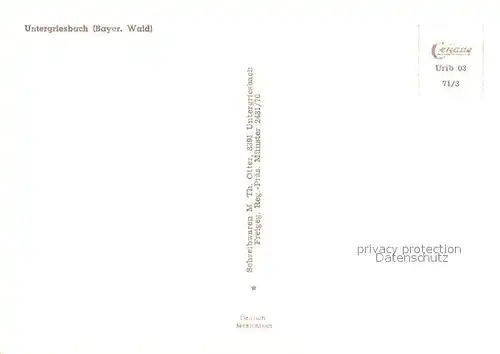 AK / Ansichtskarte Untergriesbach_Niederbayern Fliegeraufnahme Untergriesbach