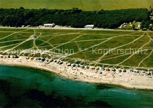 AK / Ansichtskarte Grube_Holstein Fliegeraufnahme mit Rosenfelder Strand Grube_Holstein