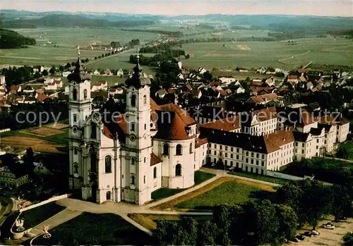 AK / Ansichtskarte Ottobeuren Benediktinerabtei Basilika Ottobeuren Fliegeraufnahme  Ottobeuren