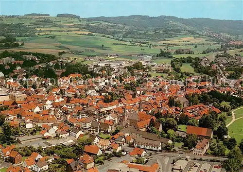 AK / Ansichtskarte Schluechtern Fliegeraufnahme mit Vogelsberg Schluechtern