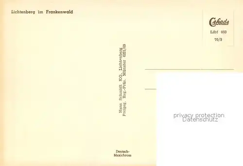 AK / Ansichtskarte Lichtenberg_Oberfranken Fliegeraufnahme  Lichtenberg Oberfranken