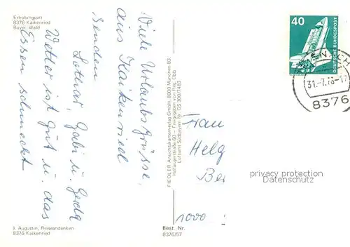 AK / Ansichtskarte Kaikenried Fliegeraufnahme  Kaikenried