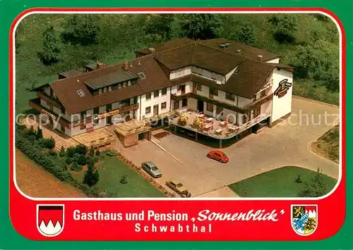AK / Ansichtskarte Schwabthal Gasthaus Pension Sonnenblick Fliegeraufnahme  Schwabthal