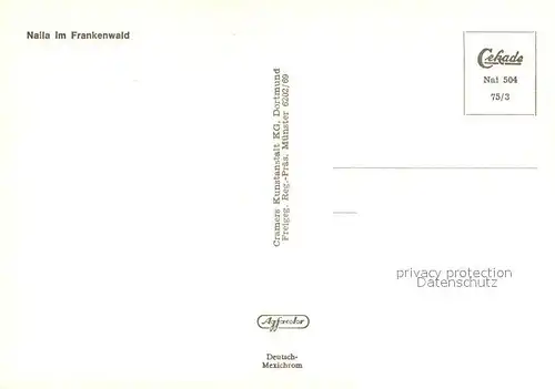 AK / Ansichtskarte Naila Fliegeraufnahme  Naila