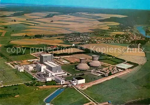 AK / Ansichtskarte Wuergassen Fliegeraufnahme mit Kernkraftwerk Wuergassen