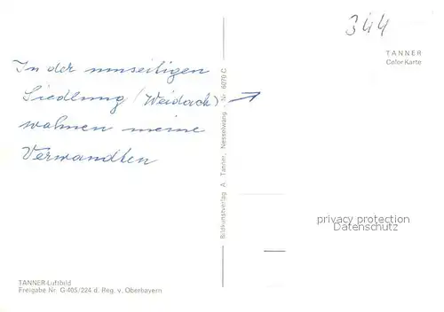 AK / Ansichtskarte Durach_Allgaeu Kirche Fliegeraufnahme  Durach Allgaeu