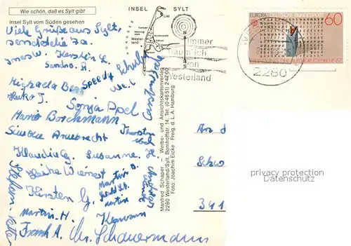 AK / Ansichtskarte Insel_Sylt vom Sueden gesehen Fliegeraufnahme Insel_Sylt