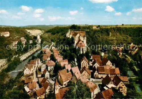 AK / Ansichtskarte Haigerloch Luftkurort Schloss Hohenzollern Fliegeraufnahme Haigerloch