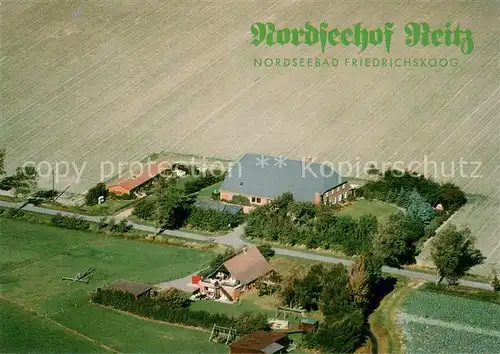 AK / Ansichtskarte Friedrichskoog_Nordseebad Nordseehof Reitz Fliegeraufnahme Friedrichskoog_Nordseebad