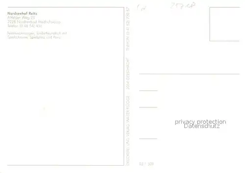 AK / Ansichtskarte Friedrichskoog_Nordseebad Nordseehof Reitz Fliegeraufnahme Friedrichskoog_Nordseebad