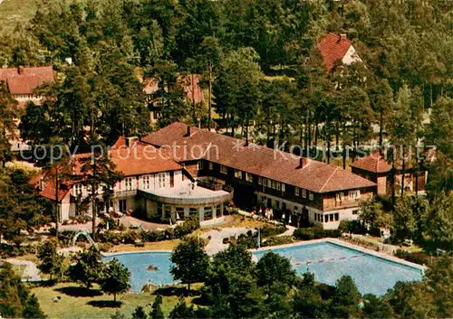 Hermannsburg Waldhotel Schwimmbad Gaestehaus Fliegeraufnahme Hermannsburg