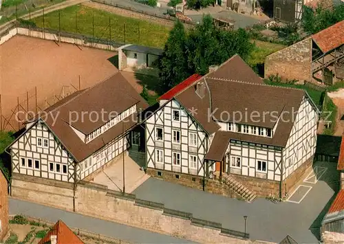 Berndorf_Twistetal Schullandheim Fachwerkhaus Fliegeraufnahme Berndorf_Twistetal