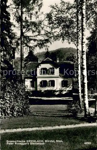 Krieglach_Steiermark Peter Roseggers Sterbehaus Krieglach_Steiermark