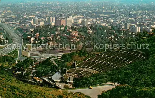 Hollywood_California from the Hollywood Hills Hollywood Bowl Freeway and Los Angeles Hollywood California