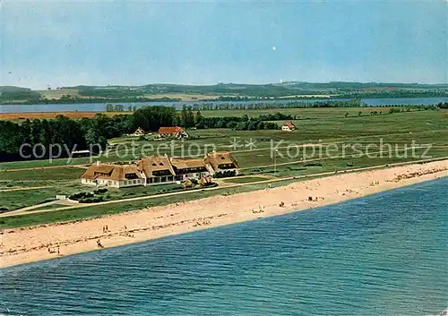 AK / Ansichtskarte Hohwacht_Ostseebad Hotel Genueser Schiff Fliegeraufnahme Hohwacht_Ostseebad