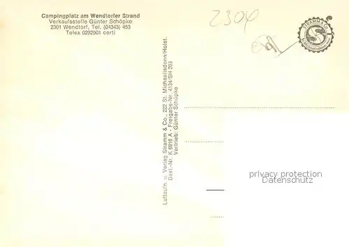AK / Ansichtskarte Wendtorf Campingplatz am Wendtorfer Strand an der Ostsee Fliegeraufnahme Wendtorf