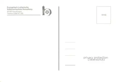 AK / Ansichtskarte Gerolfingen_Gerolfingen Volkshochschule Hesselberg Fliegeraufnahme Gerolfingen Gerolfingen