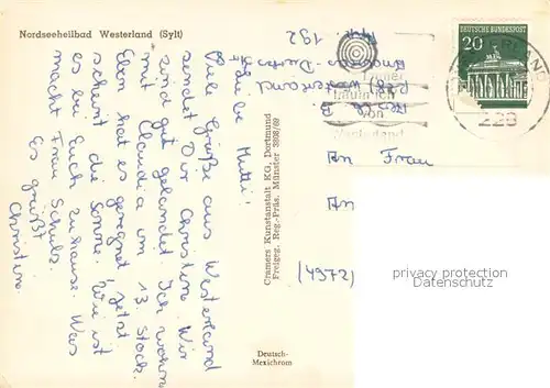 AK / Ansichtskarte Westerland_Sylt Nordseeheilbad Fliegeraufnahme Westerland_Sylt