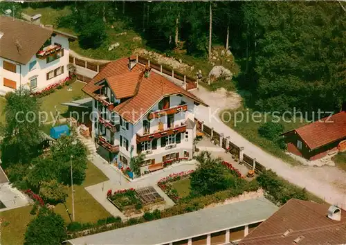 AK / Ansichtskarte Farchant Ferienhaus Gaestehaus Haus Waldheim Fliegeraufnahme Farchant