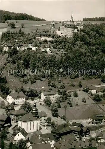 AK / Ansichtskarte Lauenstein_Oberfranken Ort im Frankenwald Fliegeraufnahme Lauenstein_Oberfranken