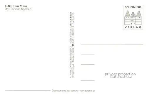 AK / Ansichtskarte Lohr_Main Tor zum Spessart Fliegeraufnahme Lohr_Main