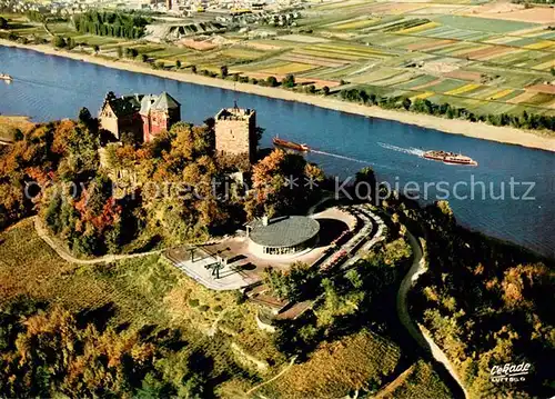 AK / Ansichtskarte Bad_Breisig Burg Rheineck am Rhein Fliegeraufnahme Bad_Breisig