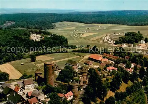 AK / Ansichtskarte Trendelburg Burghotel Fliegeraufnahme Trendelburg