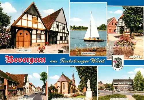 AK / Ansichtskarte Bevergern Heimathaus Torfmoor See Kirchplatz Lange Strasse St Marienkirche Mariensaeule Sparkasse Bevergern