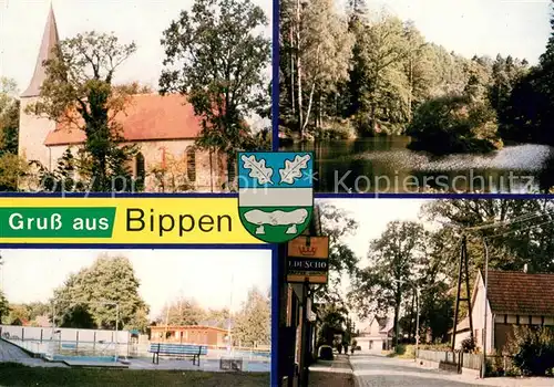 Bippen Kirche Teich Schwimmbad Dorfstrasse Bippen
