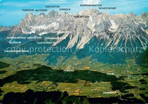 Ramsau_Dachstein_Steiermark mit Kulm und Vorberg Fliegeraufnahme Ramsau_Dachstein