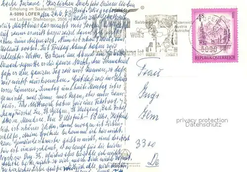 Lofer Fliegeraufnahme mit Loferer Steinberge Lofer