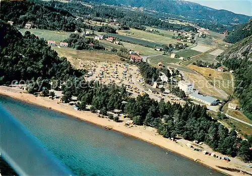 Lyngdal Rosfjord Camping Fliegeraufnahme Lyngdal