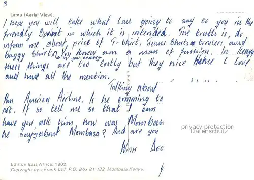 Lamu_Kenia Fliegeraufnahme Lamu_Kenia